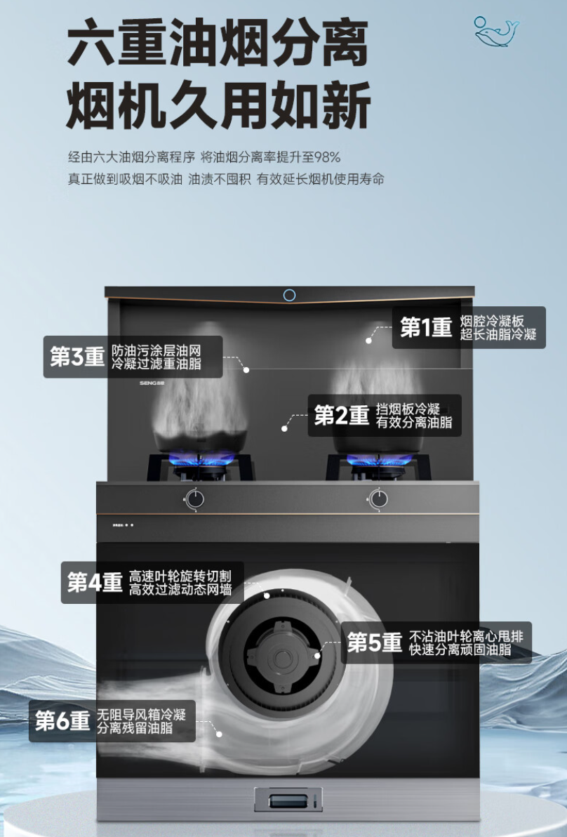 升温 森歌L1消毒柜款集成灶双十一热销long8唯一登录集成灶消毒柜款销售(图4)